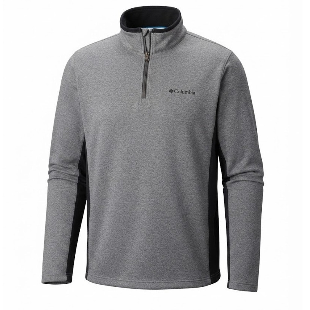 Columbia Omni-Shield Quarter Zip Pullover Mens XL Gray Black Performance Layer